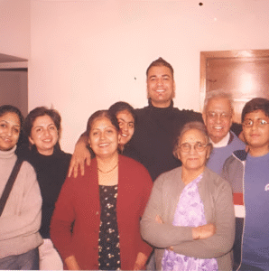 With family in Faridabad (~2002)
